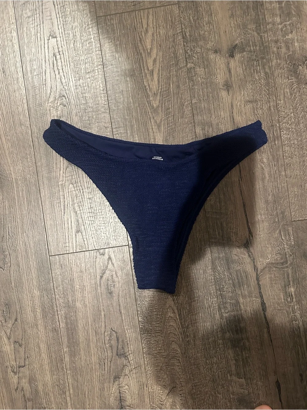 Monday Swimwear Navy Crinkle Honolulu Top and Byron Bottom